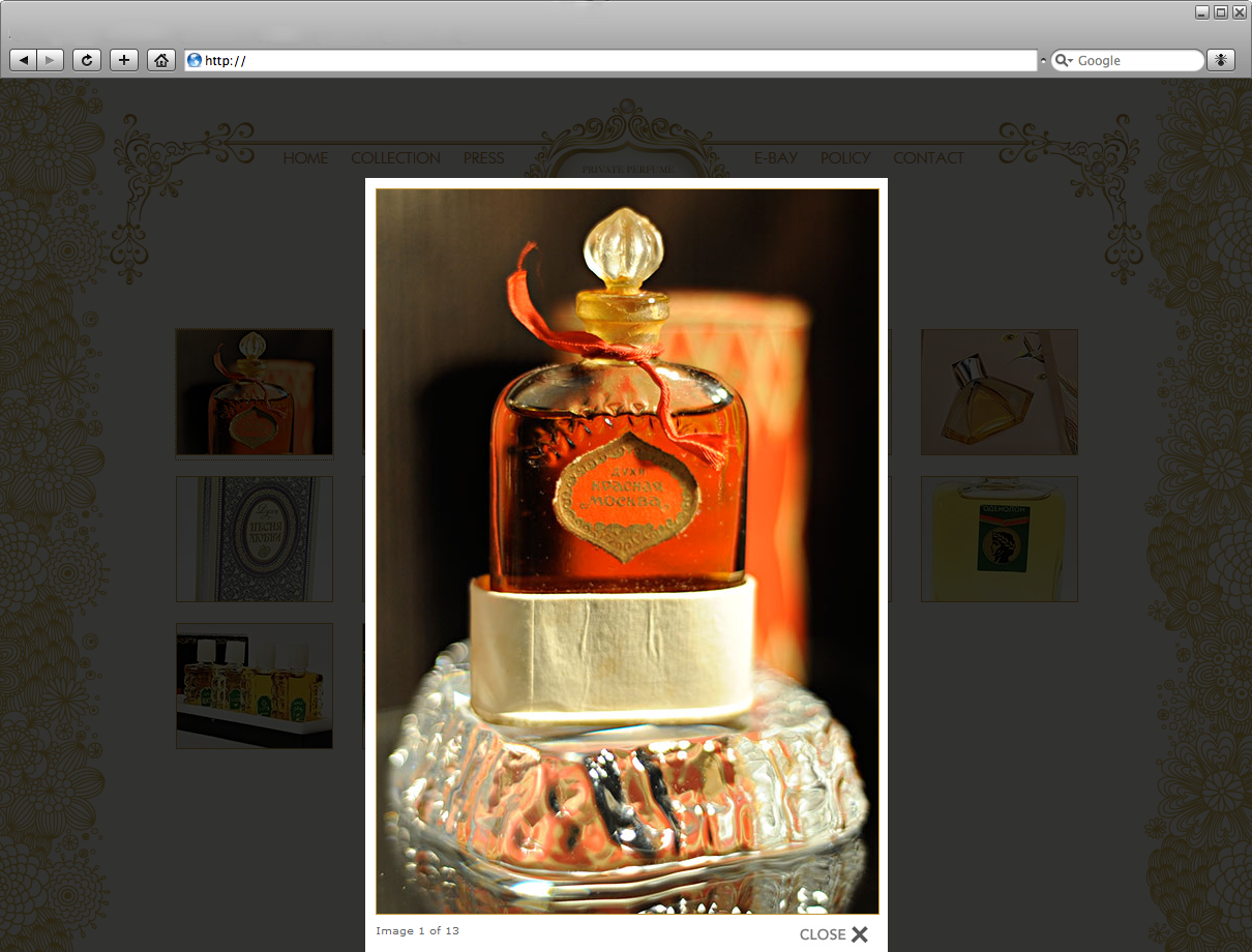 web design, perfume image