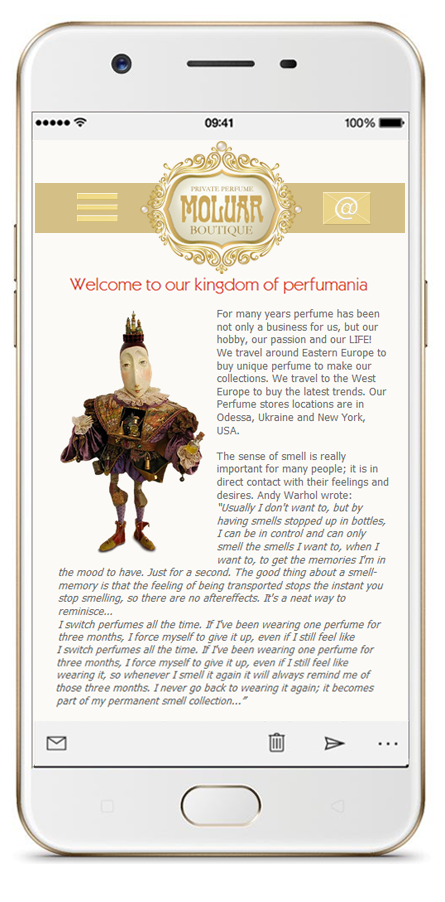 web design, perfume, home page