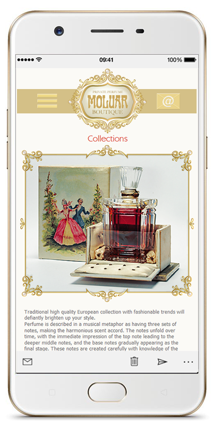 web design, perfume, collections