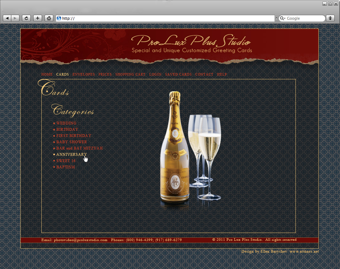 web design, article example