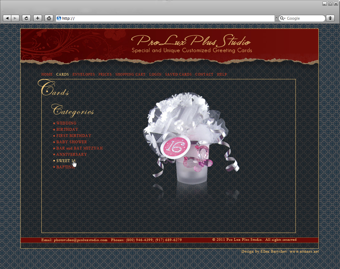 web design, article example