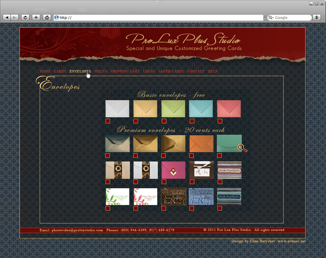 web design, article example