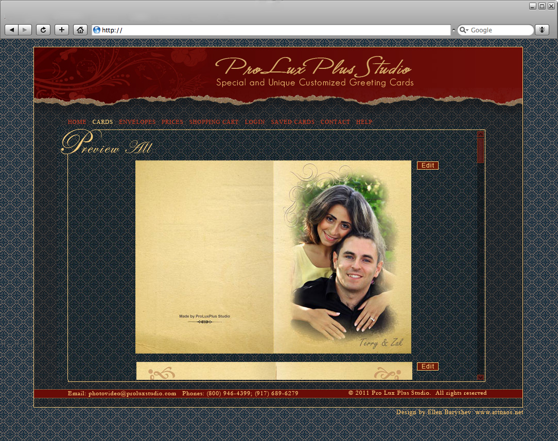 web design, portfolio: interiors and furniture